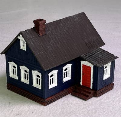 Ukranian House #1 (15mm) PAINTED